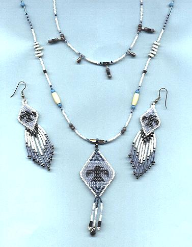 Eagle double necklace set  *Hematite*