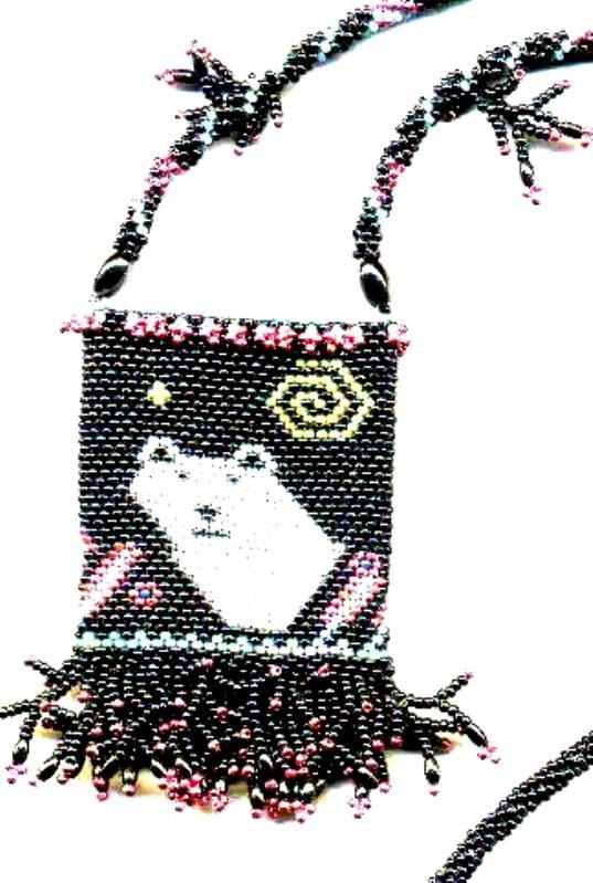 Polar Bear amulet bag.